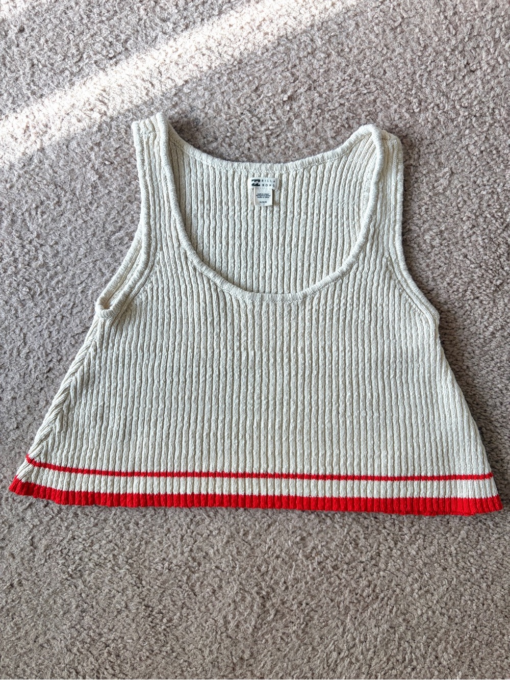 100% Cotton Beige Billabong Summer Tank